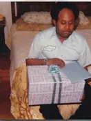 Jewell Evans Pearson in a meaningful moment